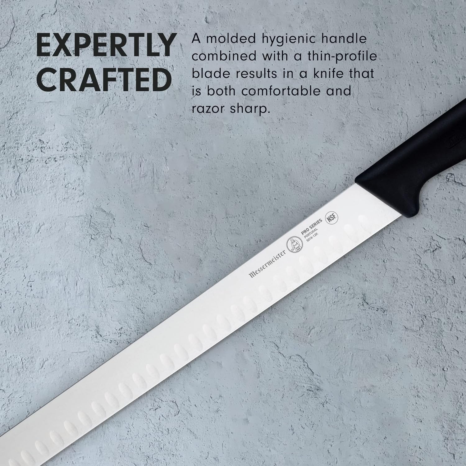 Messermeister Pro Series 12” Round-Tip Kullenschliff Slicer Knife